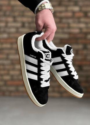 Adidas campus black white winter❄️