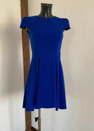 Topshop приголомшлива синя сукня з подовженою спинкою, р.34, xs
