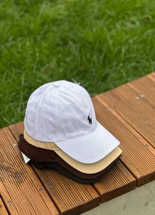Кепка бейсболка Polo Ralph Lauren (черная/белая/бежевая/коричневая)