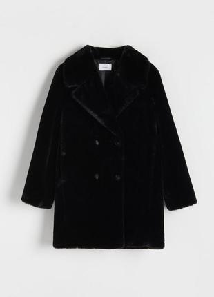 Меховое пальто шуба новая коллекция reserved❤️4 фото
