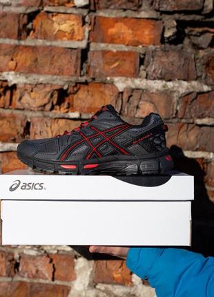 Круті кросівки🟢 asics gel-kahana 8 dark grey black/red