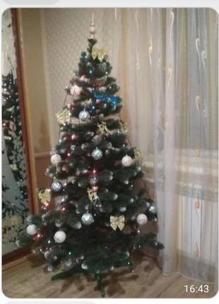 Ель новогодняя 2.2, красивая классическая новогодняя ( рождественская) елка