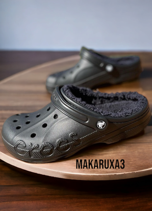 Сабо на хутрі crocs baya lined