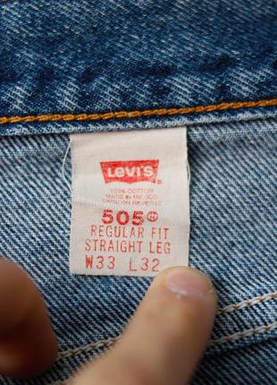 Levi's 505 старинные джинсы мужские винтажные с потертостями прямые левис левайс lee g star carhartt wrangler8 фото