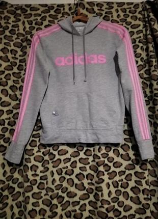 Супер кофта серо-розовая р.12"adidas"80%котон,7%пол-р.