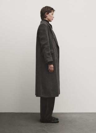Massimo dutti пальто коричневое шерсть новое оригинал4 фото