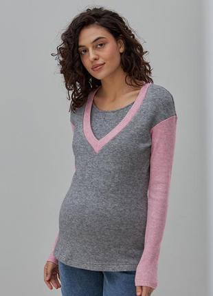 👑vip👑 джемпер для вагітних і годуючих матусь теплий джемпер светр4 фото