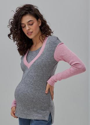 👑vip👑 джемпер для вагітних і годуючих матусь теплий джемпер светр6 фото