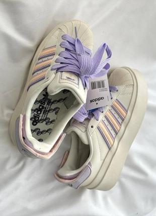 Кроссовки adidas superstar bonega “purple macaroon”2 фото