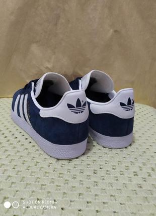 Шкіряні кросівки adidas gazelle5 фото