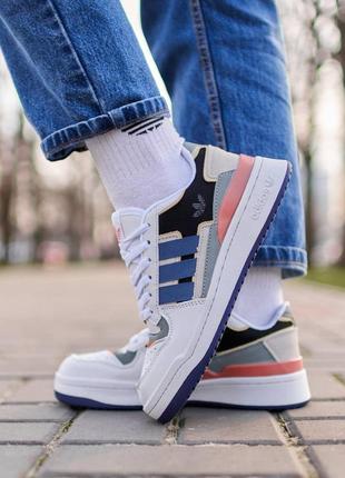 Жіночі шкіряні кросівки adidas forum low colors. кожаные женские кроссовки 36-41