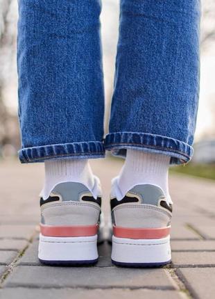 Женские кожаные кроссовки adidas forum low colors. кожаные жасненые кроссовки 36-413 фото