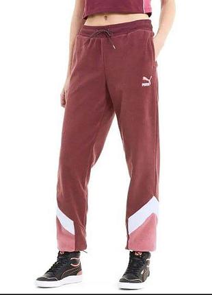 puma Marathon classics mcs жіночі флісові бордові спортивні штани