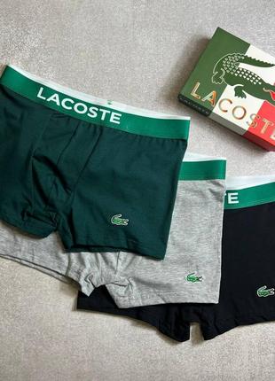 Мужской набор трусов lacoste лакоста трусы боксеры