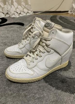 Nike dunk sky hi wedge croc print shoe