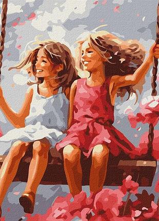 Картина по номерах найкращі подружки   ідейка 40 х 50  kho8364