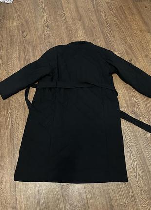 Пальто стеганное на запах черное новое6 фото