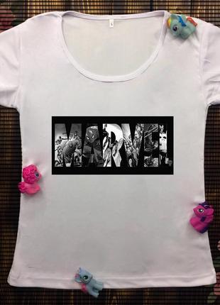 Жіночі футболки з принтом марвел4 фото