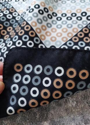 Винтажный платок в анамалистический принт горошек (70 см на 66 см)4 фото