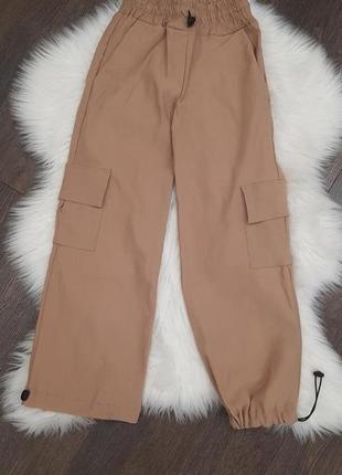 Моднявные брюки карго для девочек