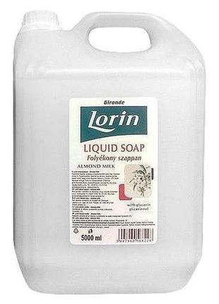 Жидкое мыло, для всего тела lorin almond миндаль, 5000 мл. вверхность1 фото