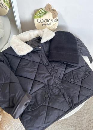Куртка зимняя детская курточка плащик пальто на девочку мальчика3 фото