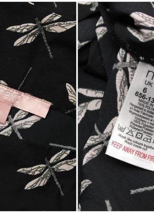 Брендовая, стильная юбка "next" со стрекозами. размер uk 6.6 фото