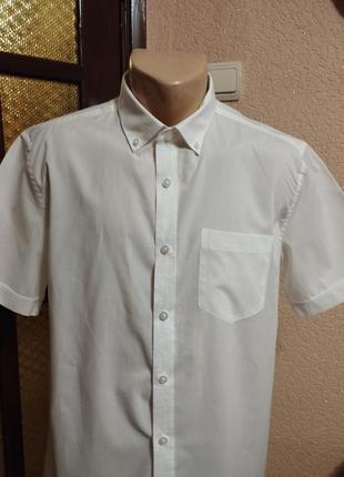 Рубашка тенниска,белая,человечья,размер м (96-101см объем) от bhs3 фото
