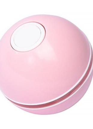 Розумна іграшка-тизер інтерактивна кулька для кішок lesko dt411 pink світлодіодна з usb1 фото