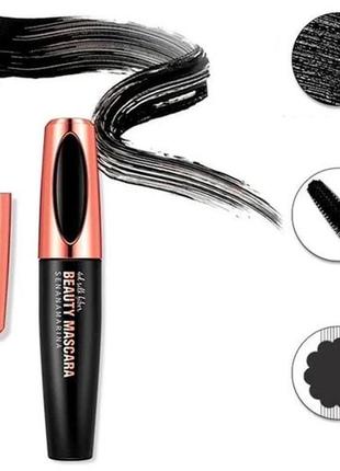 Туш для вій senana thick star curly beauty mascara, чорна, 12 г