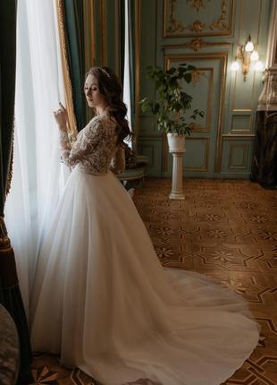 Сукенка платья свадебное стильная изысканная нежная3 фото