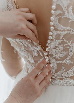 Сукенка платья свадебное стильная изысканная нежная4 фото