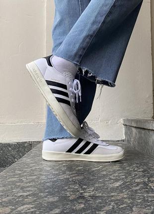 Мужские кроссовки adidas gazelle indoor black white 42-43-443 фото