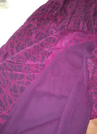 Шёлковое платье бордово -малинового цвета в бельевом стиле hyphen , размер l6 фото