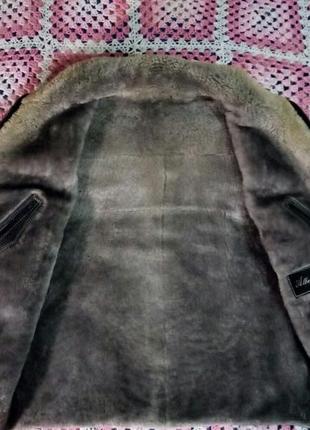 Тепла куртка із натуральної шкіри "alberto leonardi italia" (р. 50). оригінал, стан дуже добрий!4 фото