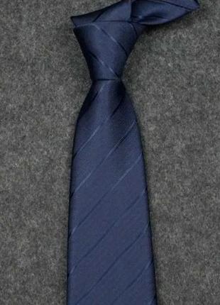 Галстук  мужской, стильный галстук синий1 фото