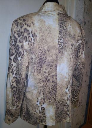 Джинсовка-джинсовая,стрейч,куртка-жакет в леопардовый принт,большого14-18размера5 фото