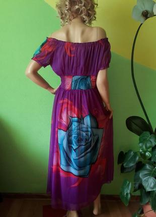 Сказочно красивое шифонновое платье3 фото