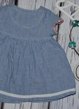 3 - 6 месяцев next некст обалденное платье сарафан для малышки джинсовый кролики5 фото