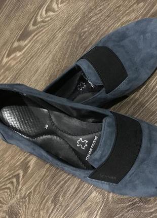 Туфли лоферы 100% кожа замша сток