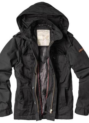 Surplus куртка surplus airborne jacket schwarz (m)