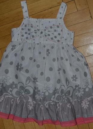 1 - 2 года 86 см next некст прикольное летнее платье сарафан2 фото