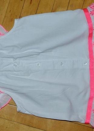 4 - 5 лет 110 см туника блуза хлопковая ультрамодная выбивка5 фото