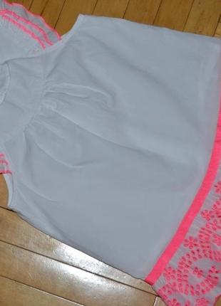 4 - 5 лет 110 см туника блуза хлопковая ультрамодная выбивка4 фото