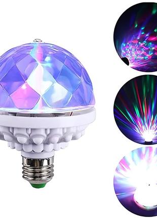 Нічник-проектор e27, нічний світильник, чарівна куля, що обертається, світлодіодна лампа для вечірок