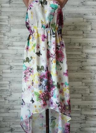 Літнє плаття accessorize жіноче без бретелей квіти шифон4 фото