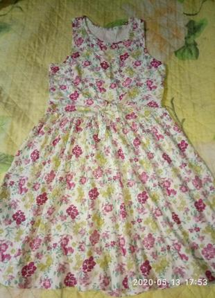 Ніжний трикотажний сарафанчик ту дівчинку 7-8 років