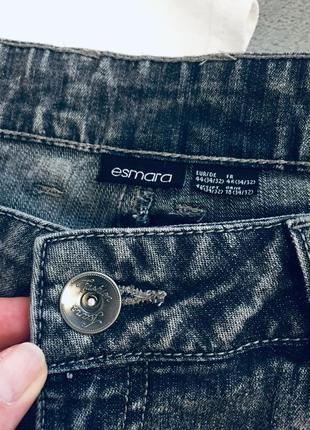 Якісні котонові чоловічі джинси рвані висока посадка esmara5 фото