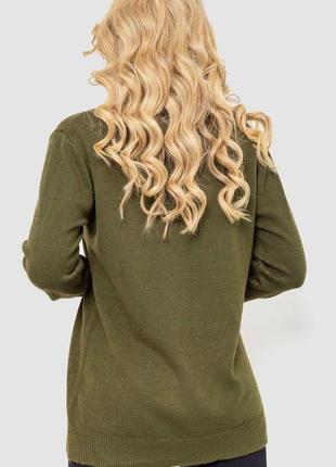 Жіночий светр в'язаний, колір хакі, 204r1794 фото