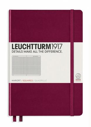 Блокнот leuchtturm1917 средний, винный, клетка (359694)